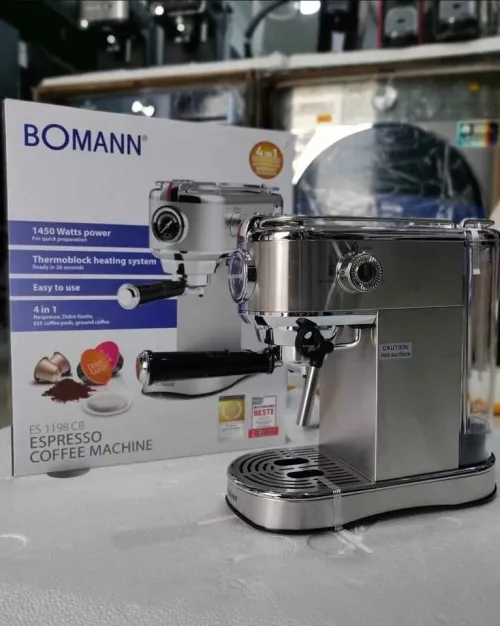 Machine A Café A Bras 4 EN 1 BOMANN 1450 W 19 Bars Inox - ماكينة قهوة 4 في 1