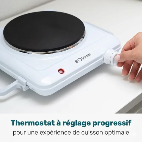 Plaque de cuisson 1500W BOMANN avec thermostat réglable - EKP 5027 CB - موقد كهربائي