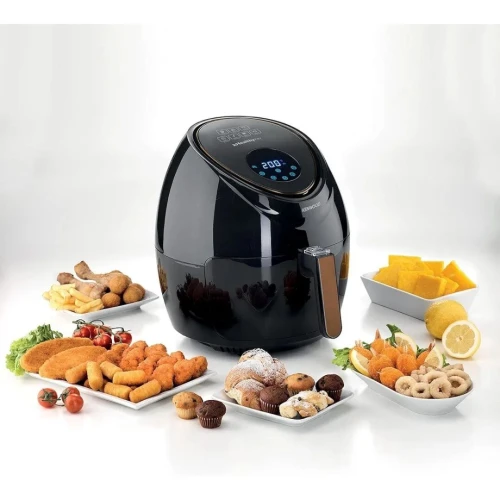 Friteuse Air Fryer KENWOOD sans huile 5.5L 1800W 2.4Kg à air - 7 Programmes Digital - kHealthy FRY