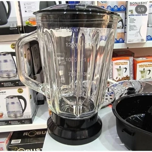 Robot Multifonctions BRANDMANN 1000 W 4 Vitesses - Blender 1.5L Hachoir 2.5L Presse Agrumes