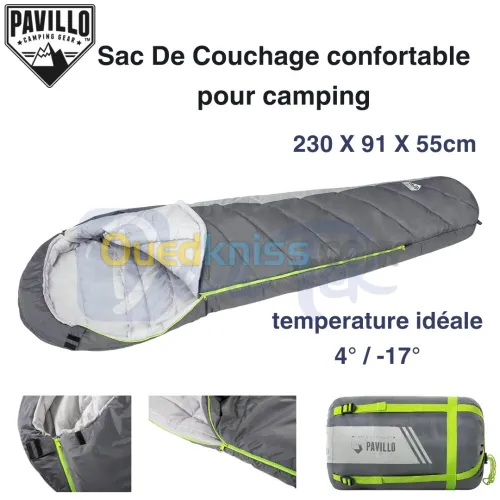 Sac de Couchage pour camping et bivouac -17 degrée Bestway Pavillo فرشة تخييم