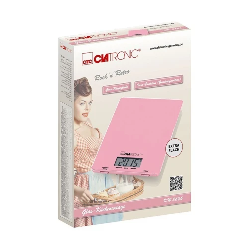 Balance De Cuisine Numérique 5 KG Clatronic en verre ميزان مطبخ زجاجي