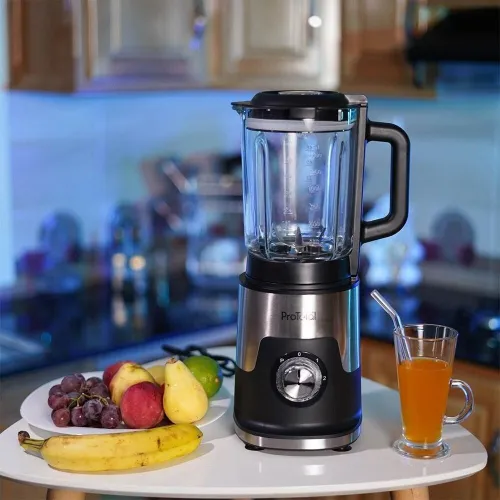 Blender Mixeur Protefal 1000W 2.2L 2 Vitesses + Turbo 6 Lames Inox Et Bol En Verre - خلاط كهربائي