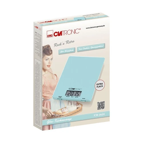Balance De Cuisine Numérique 5 KG ِClatronic en verre ميزان مطبخ زجاجي