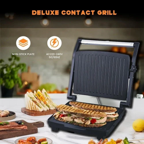 Panineuse et Grill Électrique 2000W avec Fonction Contrôle de la température INOX  - بانينوز