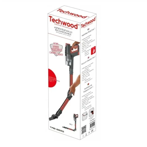 Aspirateur Balai Techwood Flexible sans fil 2en1 140W avec Réservoir 800mL Autonomie 35min - مكنسة