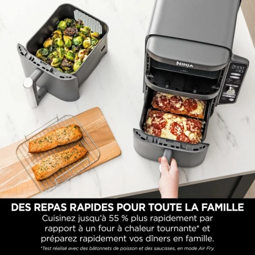 Friteuse Air Fryer NINJA sans Huile Double Stack 9.5 L 2470 W - 2 tiroirs avec 6 PROGRAMMES - قلاية