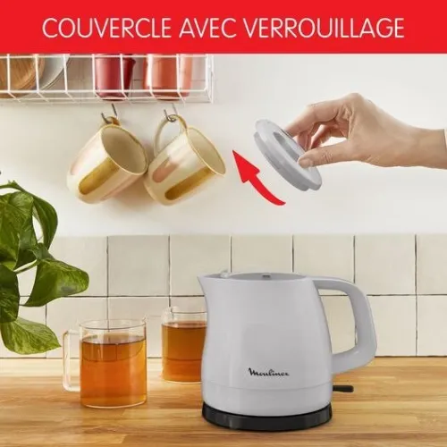 Bouilloire Électrique Moulinex Sans Fil 0.8L 2400W avec Filtre Anti-Calcaire - غلاية كهربائية