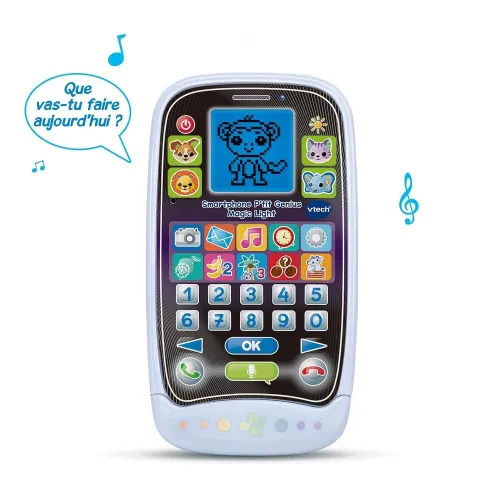 Smartphone VTech P'tit Genius Magic Light - Téléphone éducatif interactif Cadeau pour enfants
