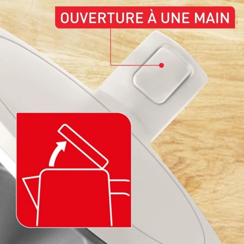 Bouilloire Électrique Tefal Sans Fil 1.5L 1500W Avec Isolation Sans Danger et intérieur Inox 