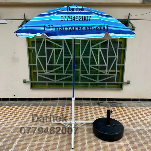 Parasol 1.70m à rayures anti-soleil de plage Solide - مظلة بحر باراسول 