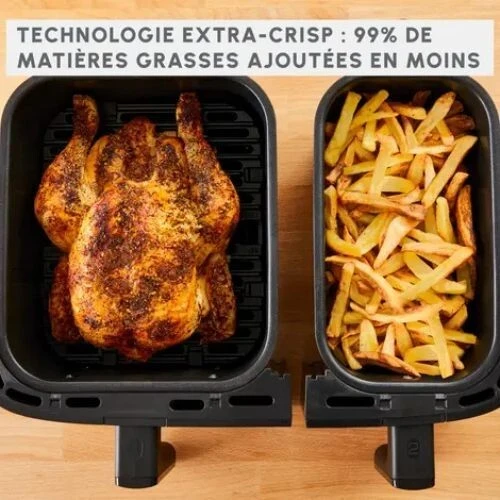 Friteuse Air Fryer Moulinex Double Tiroirs 8.3 Litres - 2700W قلاية هوائية