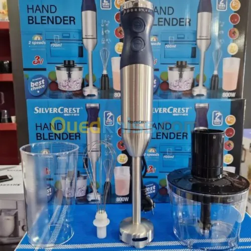 Bras Mixeur Plongeant 3EN1 Multifonction 800W Avec Hachoir Et Fouet SilverCrest خلاط يدوي 3 في 1