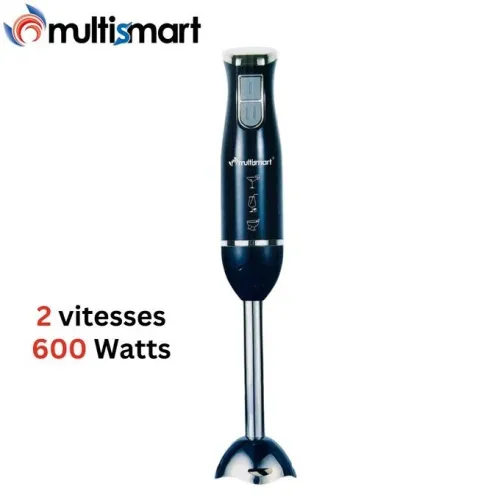 Bras Mixeur Plongeant 600W avec pied et lames en inox Multismart خلاط يدوي