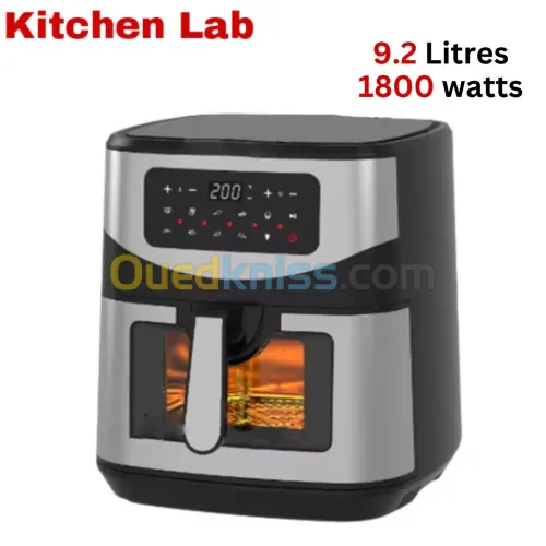 Friteuse 2 En 1 à Air Sans Huile avec Grill Kitchen Lab - 9.2L 1800W قلاية هوائية