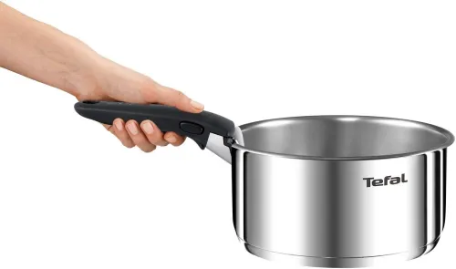 Batterie De Cuisine TEFAL 10 pièces à poignée amovible inox anti-adhésif - Tefal Ingenio Emotion