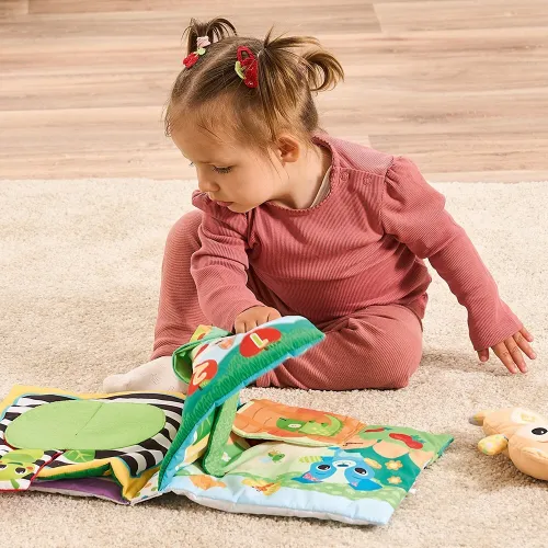 VTech Grand Livre Toudoux des Découvertes - Livre sensoriel En tissu avec Peluche interactive
