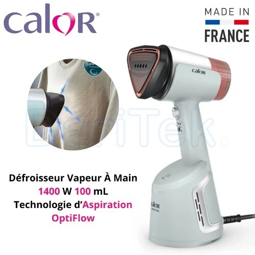 Défroisseur Vapeur à Main Calor 1400W avec Technologie d'Aspiration OptiFlow - AeroSteam DT9814C0