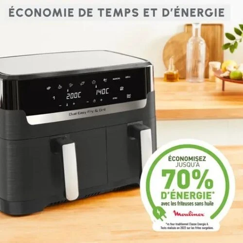 Friteuse Air Fryer Moulinex Double Tiroirs 8.3 Litres - 2700W قلاية هوائية