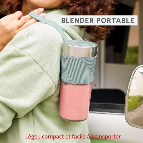 Blender Mixeur Portable Moulinex Lightmix 300mL 50W Sans Fil - Rechargeable USB