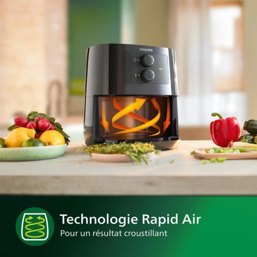 Friteuse Air Fryer Philips Essential sans huile 4.1L 1400W Avec 12 Modes Et 7 Programmes De Cuisson - HD9200 - مقلاة هوائية