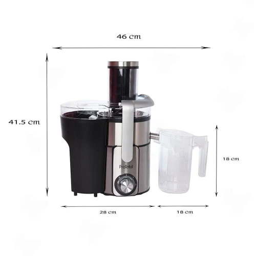 Centrifugeuse Extracteur De Jus Protefal Électrique En Inox 800W 1L Avec 2 Vitesses + Turbo