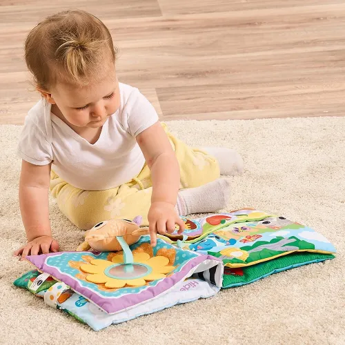 VTech Grand Livre Toudoux des Découvertes - Livre sensoriel En tissu avec Peluche interactive
