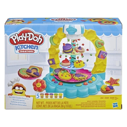 Play Doh Set de Pate à Modeler Sprinkle Cookie Surprise avec 5 Pots et Moules