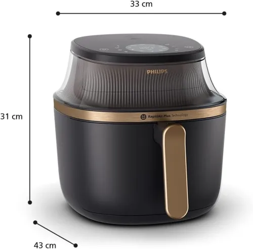 Friteuse Air Fryer Philips Sans Huile 6.2 L 1700 W Avec Fenêtre - Philips Série 3000 - قلاية هوائية