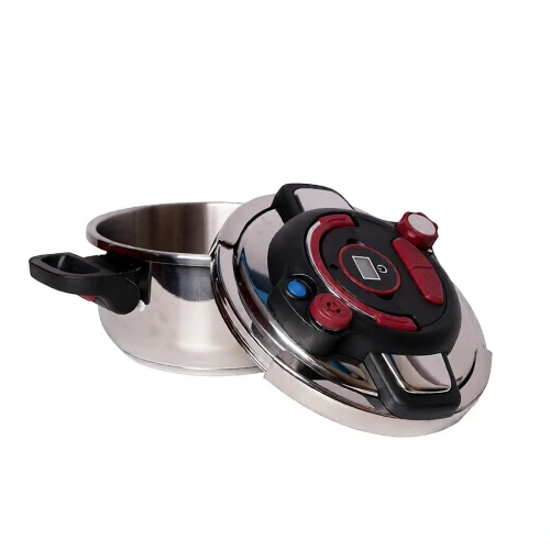 Cocotte Minute Autocuiseur Inox 4 Litres Avec Minuterie - Compatible Tous Feux avec Ouverture Facile - UniPro