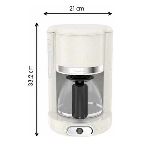 Cafetière Électrique Moulinex Soleil 1000W 15 Tasses 1.25L Avec Fonction Maintien Au Chaud
