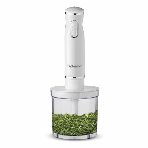 Bras Mixeur Plongeant 3en1 Techwood - 600W 500mL Multifonctions avec Hachoir et Fouet 