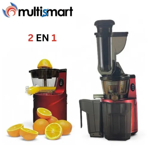 Extracteur De Jus avec Presse Agrumes Centrifugeuse Multismart 250W 1 Litres - عصارة 2 في 1