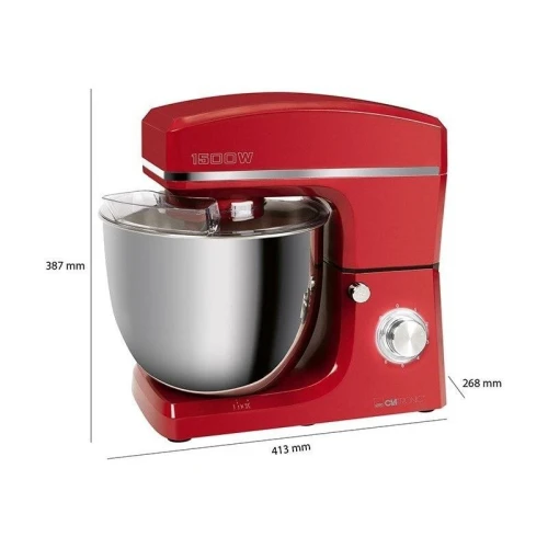 Robot Pétrin Pâtissier Clatronic 10L 1500W avec 6 Vitesses + Pulse - 3 Accessoires - عجانة