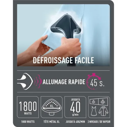 Défroisseur Vapeur Vertical Calor 1800 W Avec Peignes et Tuyau - Pro Style One IT2461C0
