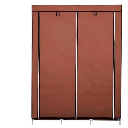 Armoire de Rangement En Tissu de Vetements Demontable Marron خزانة ترتيب الملابس