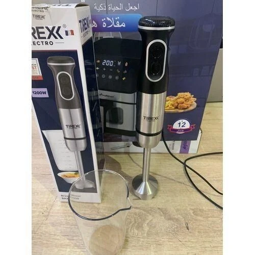 Bras Mixeur Plongeant En Inox TIREXX - 1200 W 2 Vitesses Avec Tasse -  خلاط يدوي كهربائي