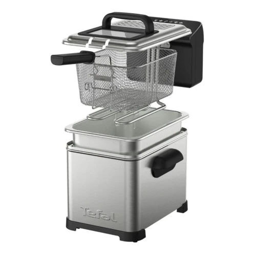 Friteuse Électrique Tefal à huile 4L 1.3KG 2400W avec 6 Programmes Inox - écran Tactile Digital