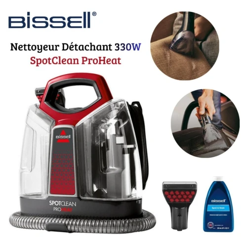 Nettoyeur de Taches Multi surfaces BISSELL SpotClean ProHeat 330W - Avec Technologie HeatWave
