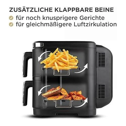 Friteuse Air Fryer Sans Huile 11L 2800W Double Bac Vertical 11L 2800W - BERGMANN