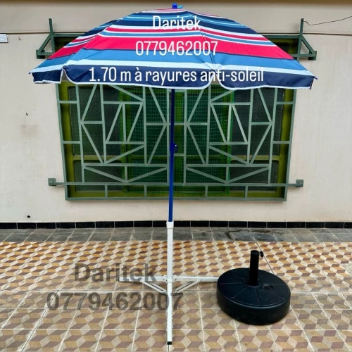 Parasol 1.70m à rayures anti-soleil de plage Solide - مظلة بحر باراسول 