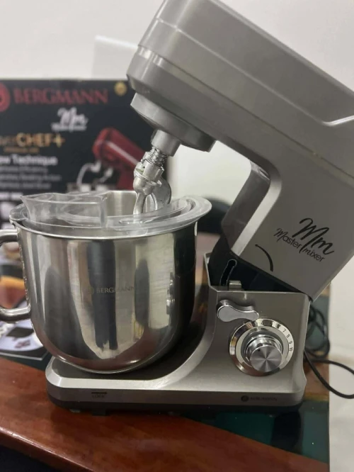 Bergmann Robot Pétrin Pâtissier Double Crochet 7L 1800W 10 Vitesses - Master Mixer - عجانة