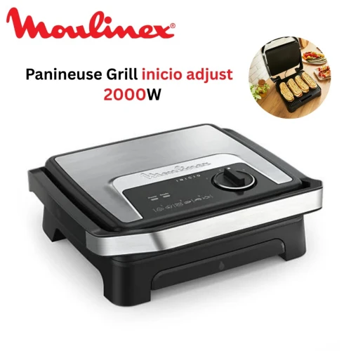 Panineuse Grill 2EN1 Moulinex - 2000W inicion adjust Moulinex GI272D10 - بانينوز و شواية