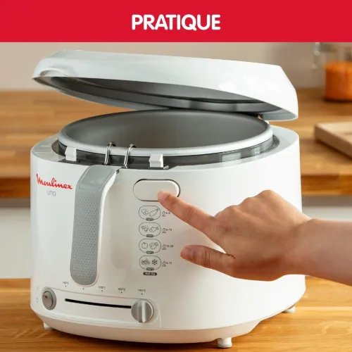 Friteuse Électrique Moulinex UNO a huile 1.8L 1470W 1KG Blanc - Moulinex AF203110