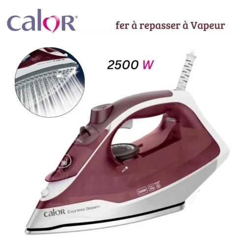 Fer à Repasser à Vapeur Calor Express Steam 2500 W 270 mL Avec Fonction Pressing 160g/min - مكواة الملابس