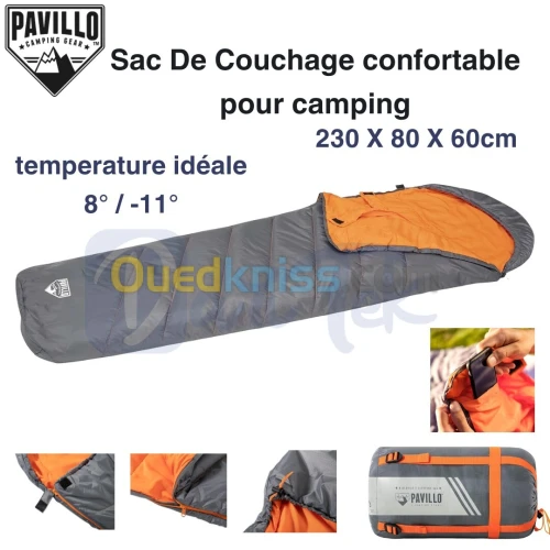 Sac de Couchage pour camping et bivouac -11 degrée Bestway Pavillo فرشة تخييم