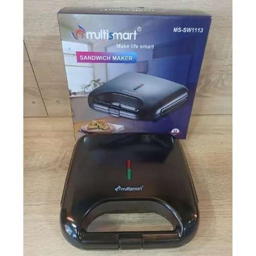 Panineuse et Grill Electrique Multismart 800 W avec Plaques Antiadhésives - MS-SW1113