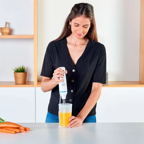 Taurus Bras Mixeur Plongeant 3en1 750W - avec Hachoir, Fouet, Verre doseur ROBOT 750 EASY PLUS INOX