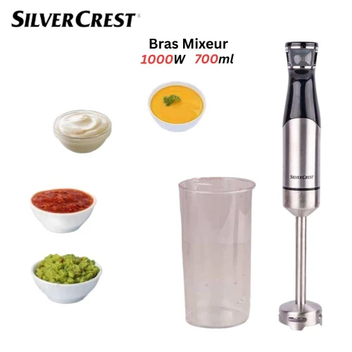 Bras Mixeur 1000W 700ml Inox SilverCrest - خلاط يدوي