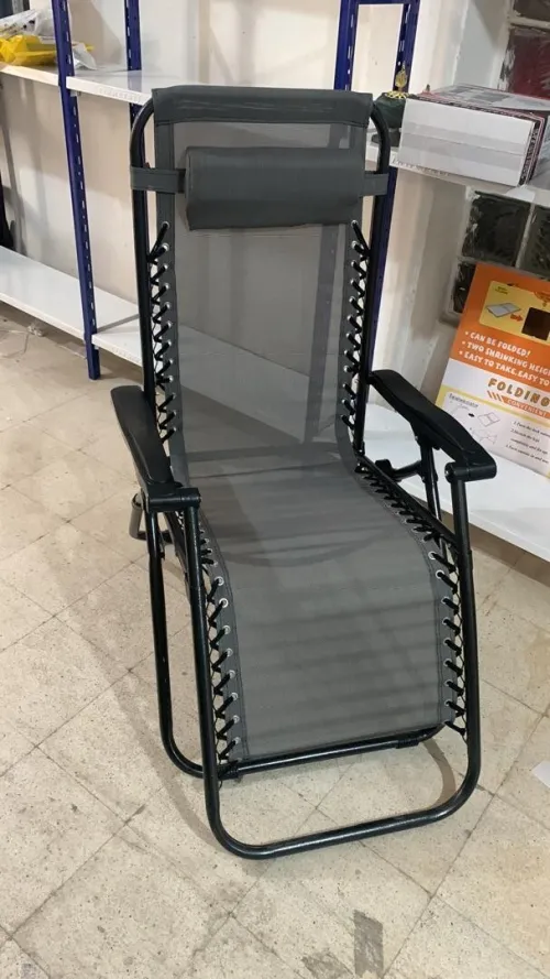 Chaise Longue Pliante et Réglable avec Oreiller à Tête